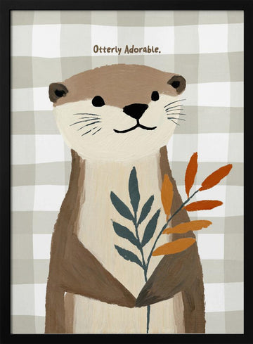 Otterlyadorable | Poster - Black Metal Frame Interior