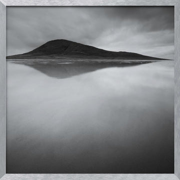 Moody Mountain Reflection | Poster - Silver Frame Interior
