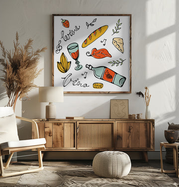 Delightful Wine and Bites | Poster - Room Interior 2