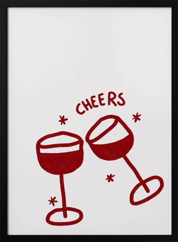 Cheers! | Poster - Black Metal Frame Interior