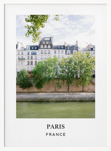 Seine Paris France Travel poster | Poster - White Frame Interior