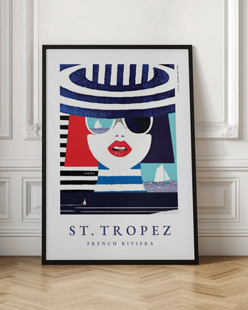 St Tropez Chic Woman | Poster - Room Interior 1