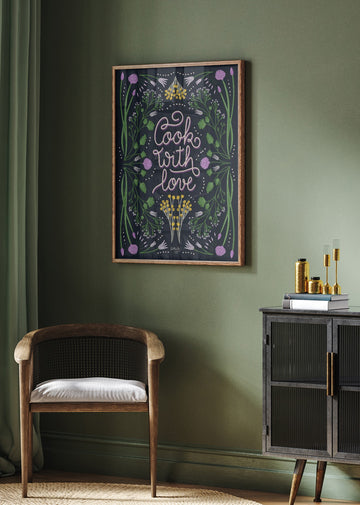 Cook With Love Art Print | Poster - Room Interior 2