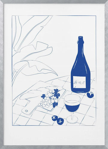 Winestilllife | Poster - Silver Frame Interior