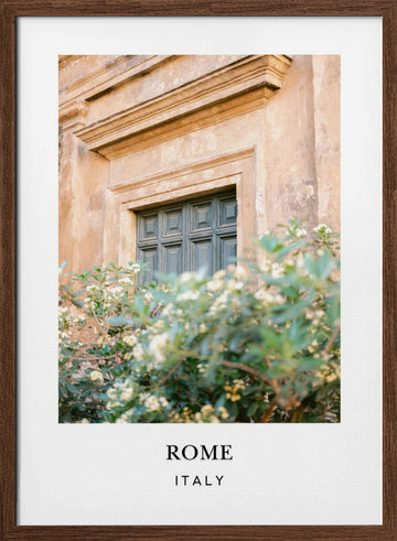 Trastevere Rome Travel poster | Poster - Walnut Frame Interior