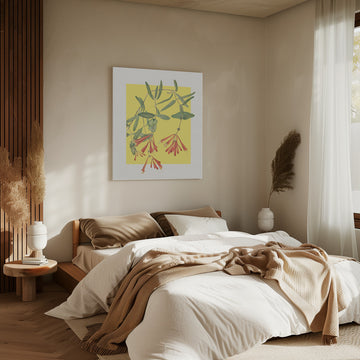 Orange Honeysuckle Bloom | Canvas - Room Interior 2