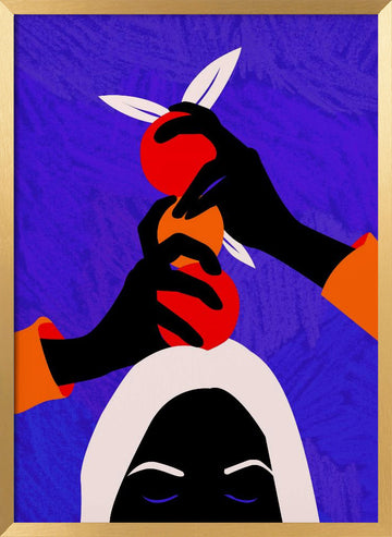 Vibrant Fruit Meditation | Poster - Gold Frame Interior