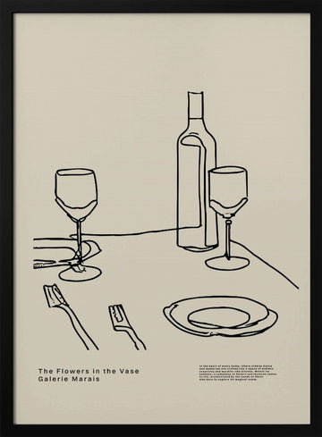 Tabletop Simplicity | Poster - Black Metal Frame Interior