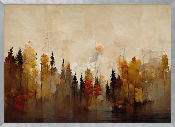 Whispering Trees | Poster - Silver Frame Interior
