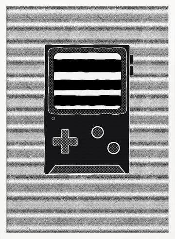 Retro Handheld Gaming Console | Poster - White Frame Interior