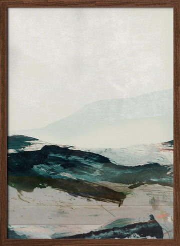 Mountains No2 | Poster - Walnut Frame Interior