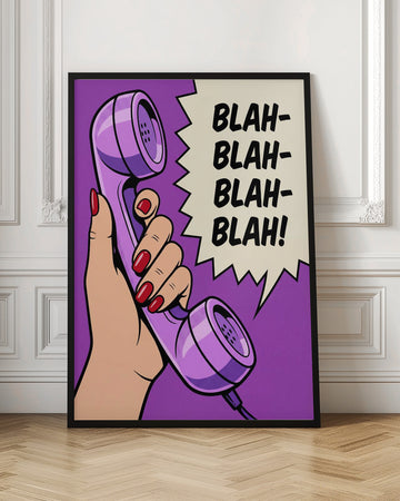 Blah Blah Retro Phone | Poster - Room Interior 1
