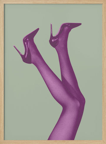Vibrant Purple Legs | Poster - Wood Frame Interior