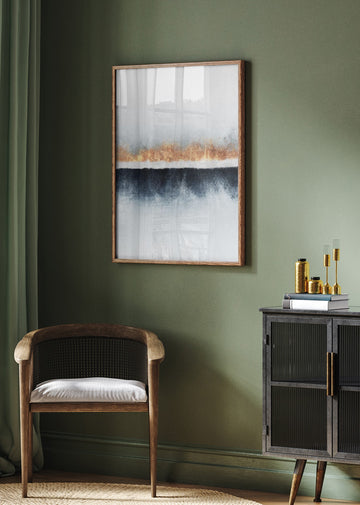 Golden Horizon Abstract | Poster - Room Interior 2
