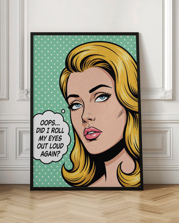 Sarcastic Pop Art Woman | Poster - Room Interior 1