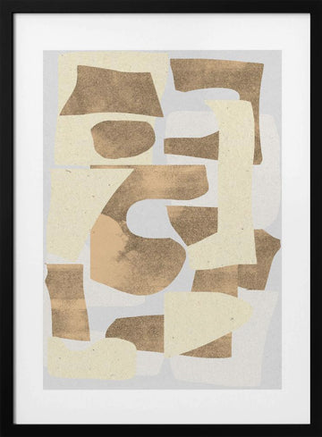 Earthy Fragments | Poster - Black Metal Frame Interior