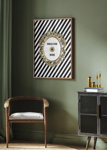 Press For Wine | Poster - Room Interior 2