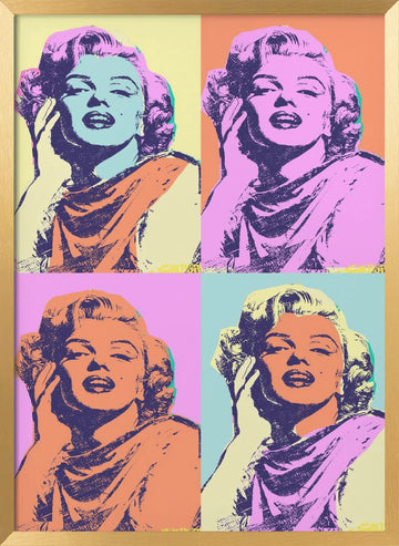 Iconic Pop Art Beauty | Poster - Gold Frame Interior