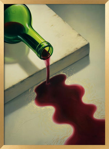 Pouring Red Wine | Poster - Gold Frame Interior