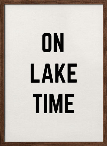 On Lake Time | Poster - Walnut Frame Interior