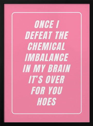 Sassy Mental Health Quote | Poster - Black Metal Frame Interior