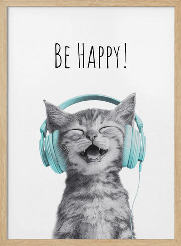 Happy Kitten Music | Poster - Wood Frame Interior