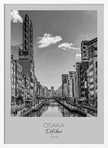 Dotonbori Canal Osaka Japan | Poster - White Frame Interior