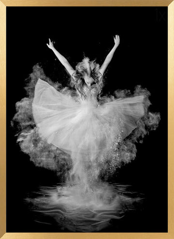 Ethereal Powder Dance | Poster - Gold Frame Interior