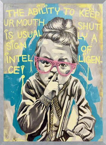 Quiet Intelligence Child | Poster - Silver Frame Interior