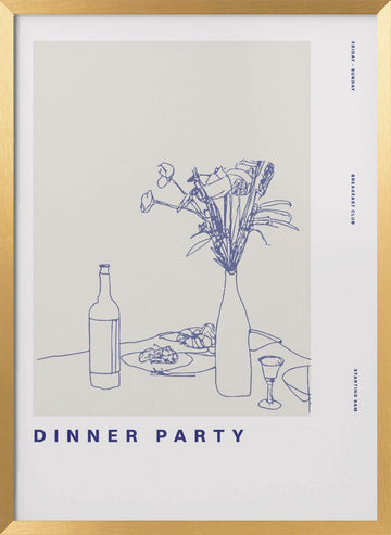 Elegant Gathering | Poster - Gold Frame Interior