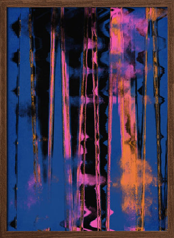 Vibrant Nightfall | Poster - Walnut Frame Interior