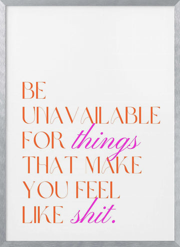 Empowering Self-Care Quote | Poster - Silver Frame Interior