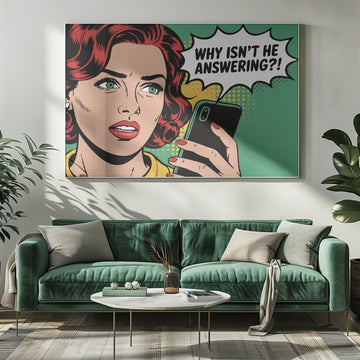 Frustrated Pop Art Call | Poster - Room Interior 1