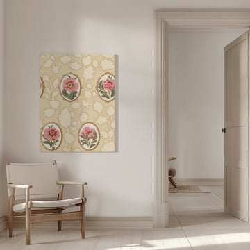 Vintage Floral Cameos | Canvas - Room Interior 1