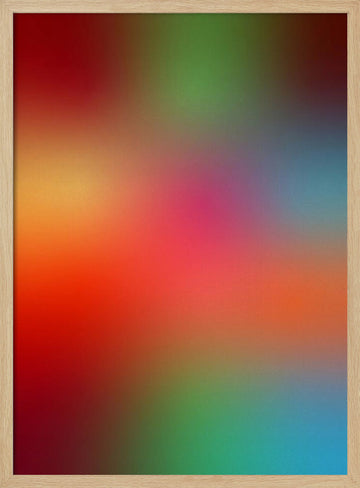 Vibrant Color Gradient | Poster - Wood Frame Interior