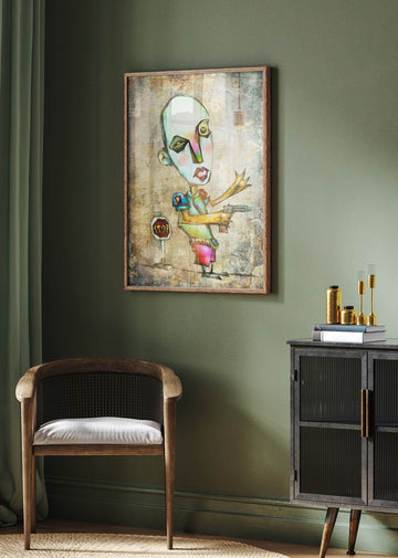 Surreal Stop Sign Figure | Poster - Room Interior 2
