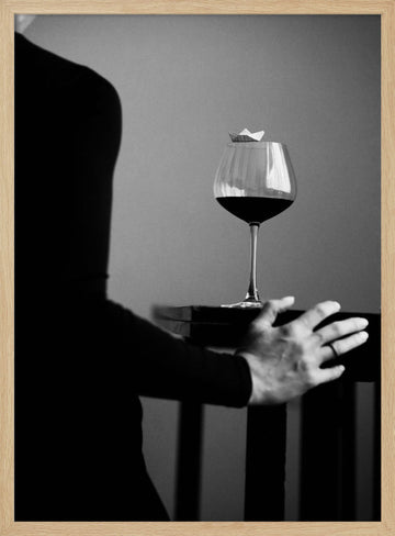 Mysterious Wine Boat | Poster - Wood Frame Interior