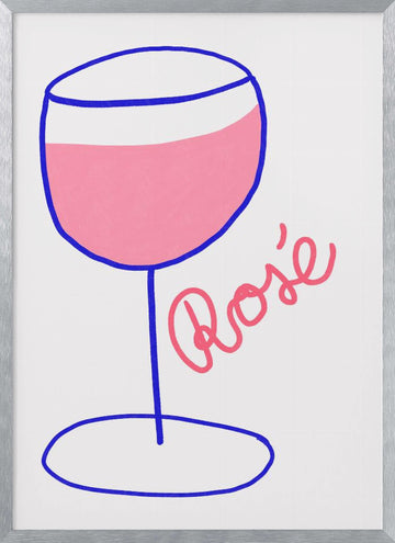 Rosé | Poster - Silver Frame Interior