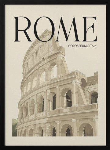 Ancient Rome Colosseum | Poster - Black Metal Frame Interior