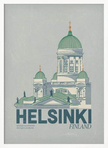 Iconic Helsinki Cathedral | Poster - White Frame Interior