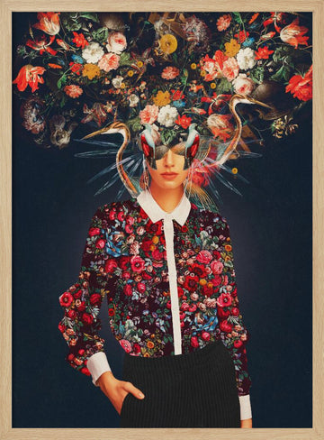 Your Head Was Full of Colours That Had No Names | Poster - Wood Frame Interior
