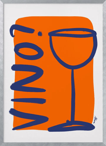 Vino? | Poster - Silver Frame Interior