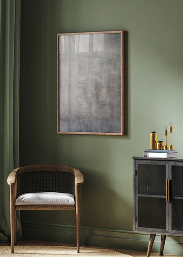 Distressed Gray Wall | Poster - Room Interior 2