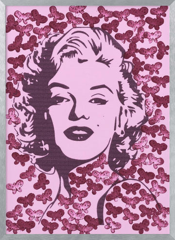 Pink Pop Art Glamour | Poster - Silver Frame Interior