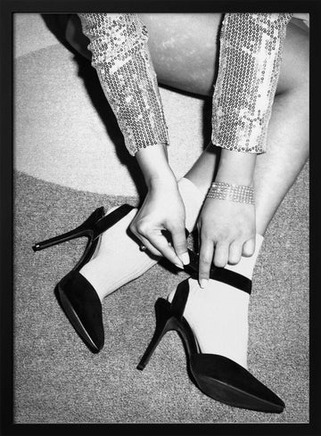 Sparkling Fashion Moment | Poster - Black Metal Frame Interior