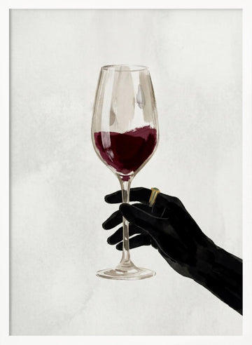 Red Wine Elegance | Poster - White Frame Interior