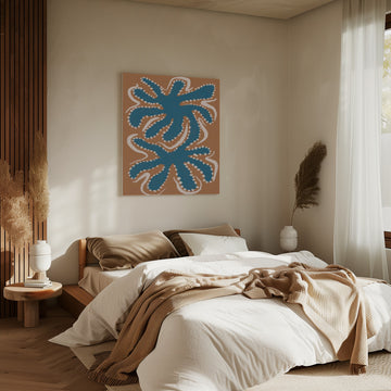 Organic Blue Shapes | Canvas - Room Interior 2