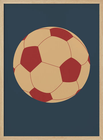 Classic Soccer Ball | Poster - Wood Frame Interior
