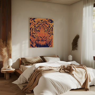 Intense Tiger Gaze | Canvas - Room Interior 2