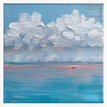 Serene Ocean Clouds | Poster - White Frame Interior